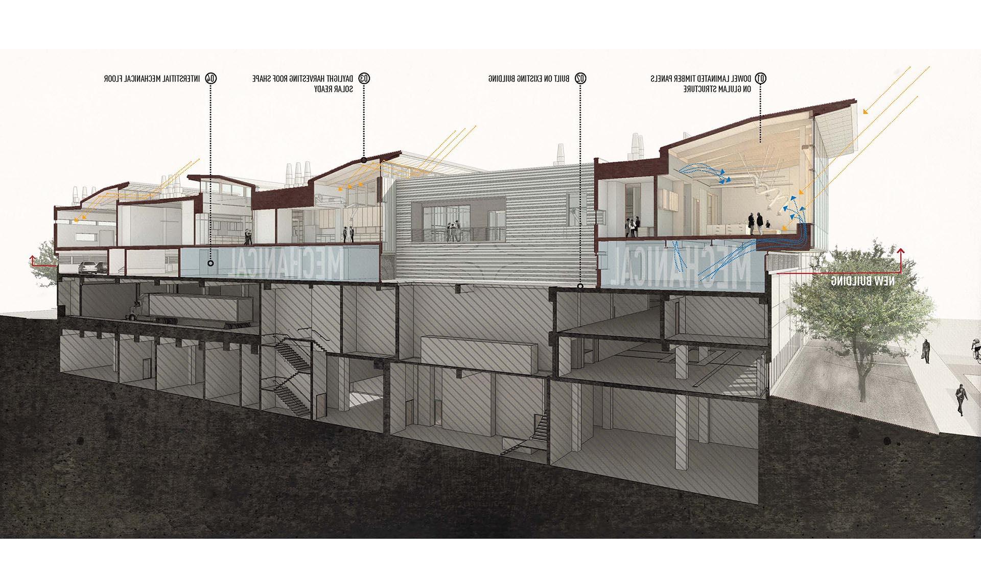 Sarah Campbell Blaffer Foundation Center for Conservation rendering